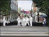 Beatles - sousoší v Hamburgu