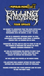 Falling in Reverse nemuze do UK